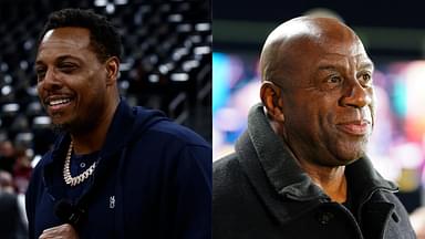 Paul Pierce (L), Magic Johnson (R)