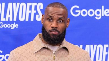LeBron James 23 of the Los Angeles Lakers during a press conference, PK, Pressekonferenz after loosing Round One Game Five of the 2025 NBA, Basketball Herren, USA Playoffs to the Minnesota Timberwolves