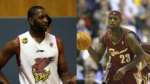 Tracy McGrady (L), LeBron James (R)