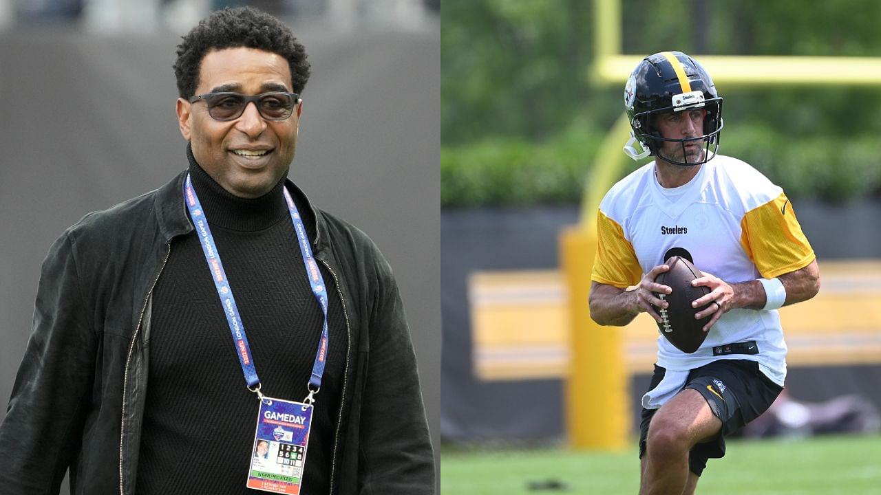 Cris Carter and Aaron Rodgers