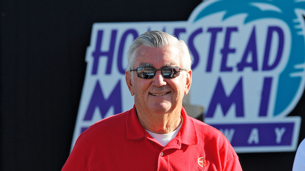 Nov. 16, 2008; Homestead, FL, USA; NASCAR Sprint Cup Series former champion Rex White during the Ford 400 at Homestead Miami Speedway. Mandatory Credit: Mark J. Rebilas-Imagn Images