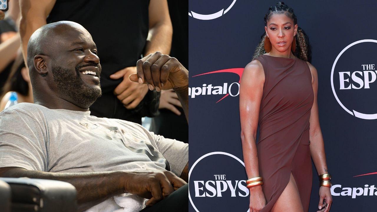 Shaquille O'Neal (L), Candace Parker (R)