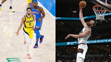 Tyrese Haliburton (L), Jay Huff (R)