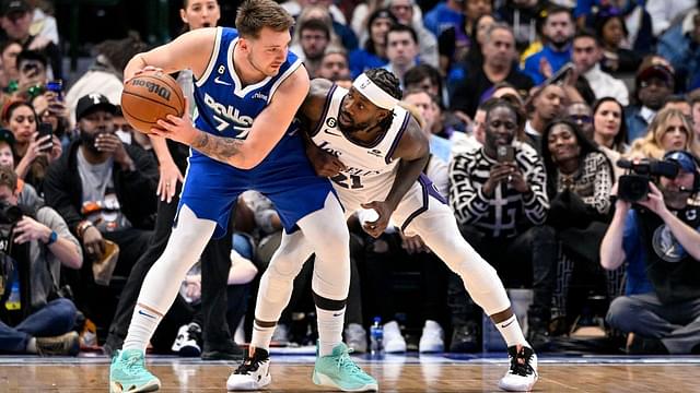 Luka Doncic and Patrick Beverley