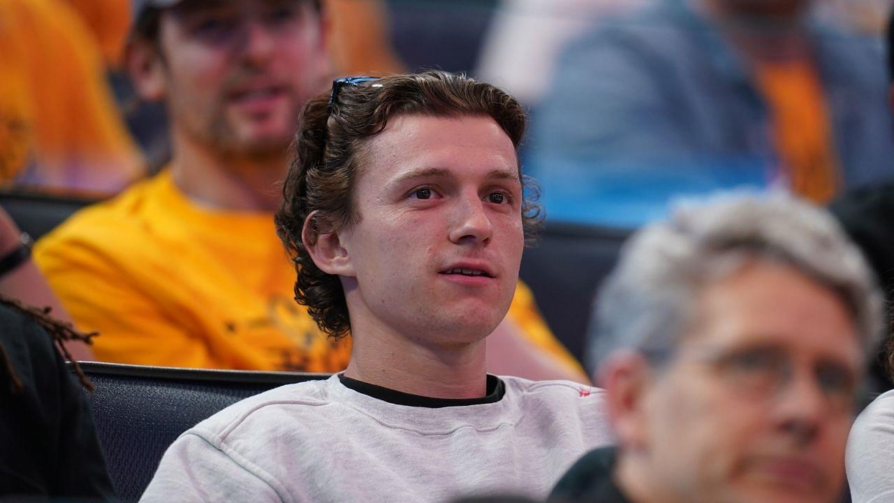 Actor Tom Holland at GS Warriors game