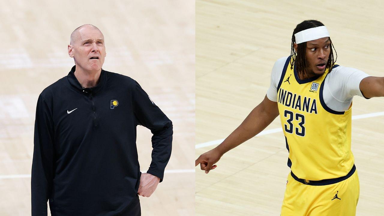 Rick Carlisle (L), Myles Turner (R)
