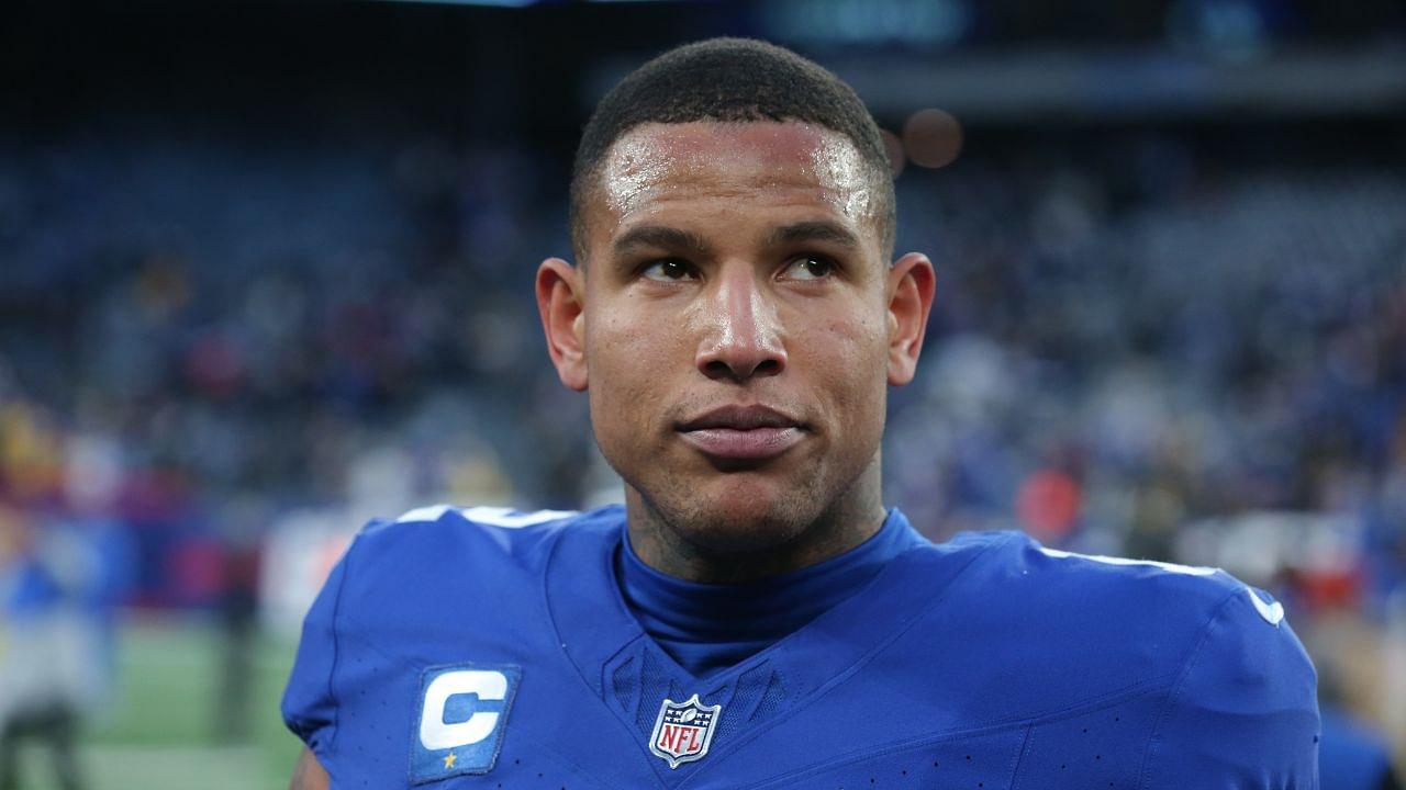 New York Giants tight end Darren Waller (12) after a game against the Los Angeles Rams at MetLife Stadium.