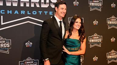NASCAR Cup Series driver Joey Logano (22) and his wife Brittany at Charlotte Convention Center.
