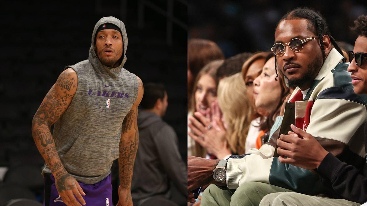 Michael Beasley (L), Carmelo Anthony (R)