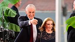 Miami Heat president Pat Riley walks the red carpet at the 2023 Basketball Hall of Fame induction ceremony at Symphony Hall.