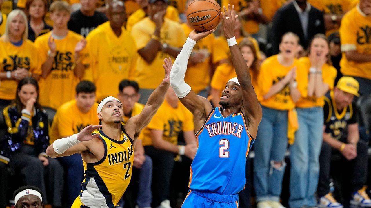 Shai Gilgeous-Alexander shoots in Finals Game 6