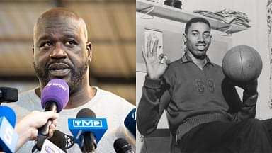Shaquille O'Neal (L) and Wilt Chamberlain (R)