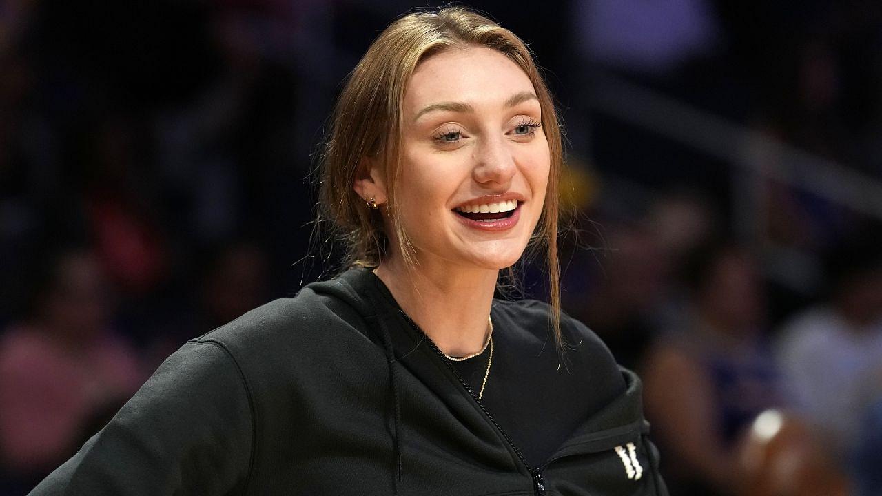 LA Sparks forward Cameron Brink watches during the game against the Seattle Storm at Crypto.com Arena.