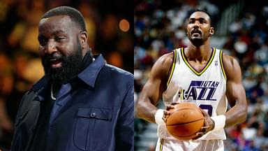Kendrick Perkins (L) and Karl Malone (R)