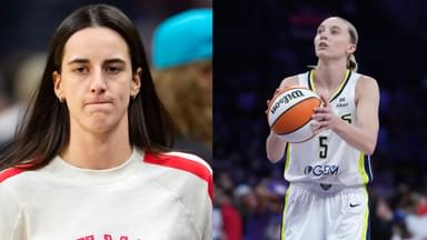Caitlin Clark (L), Paige Bueckers (R)