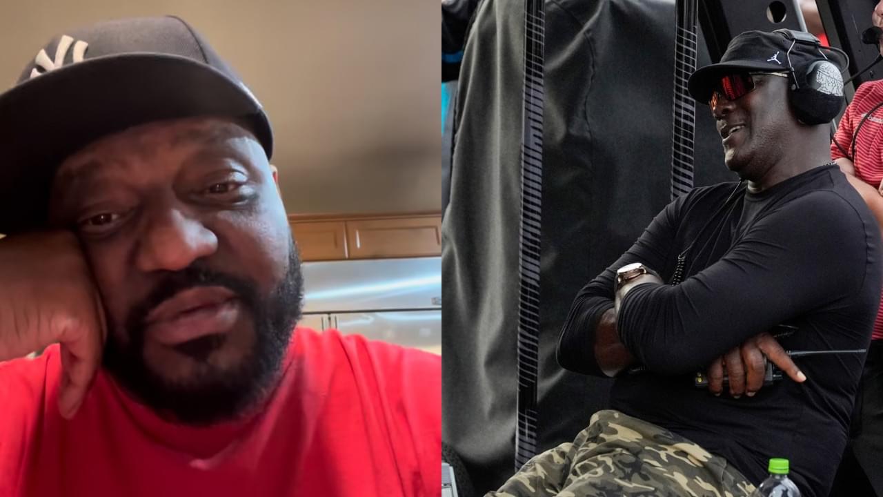 Aries Spears (L), Michael Jordan (R)