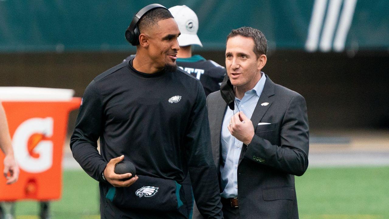 Jalen Hurts and Howie Roseman