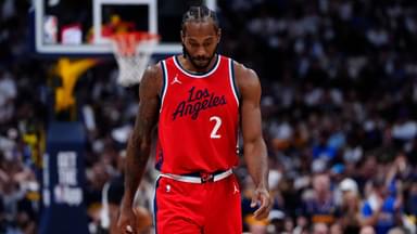 LA Clippers forward Kawhi Leonard (2) during the third quarter against the Denver Nuggets during game seven of first round for the 2025 NBA Playoffs at Ball Arena.