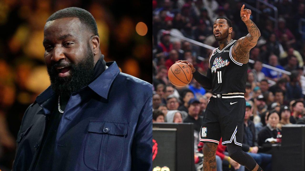 Kendrick Perkins (L), John Wall (R)