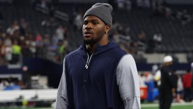 Dallas Cowboys defensive end Micah Parsons walks off the field after the game against the Atlanta Falcons at AT&T Stadium.