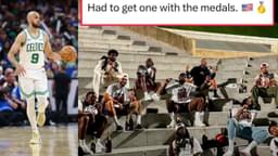Derrick White (L) and Team USA (R)