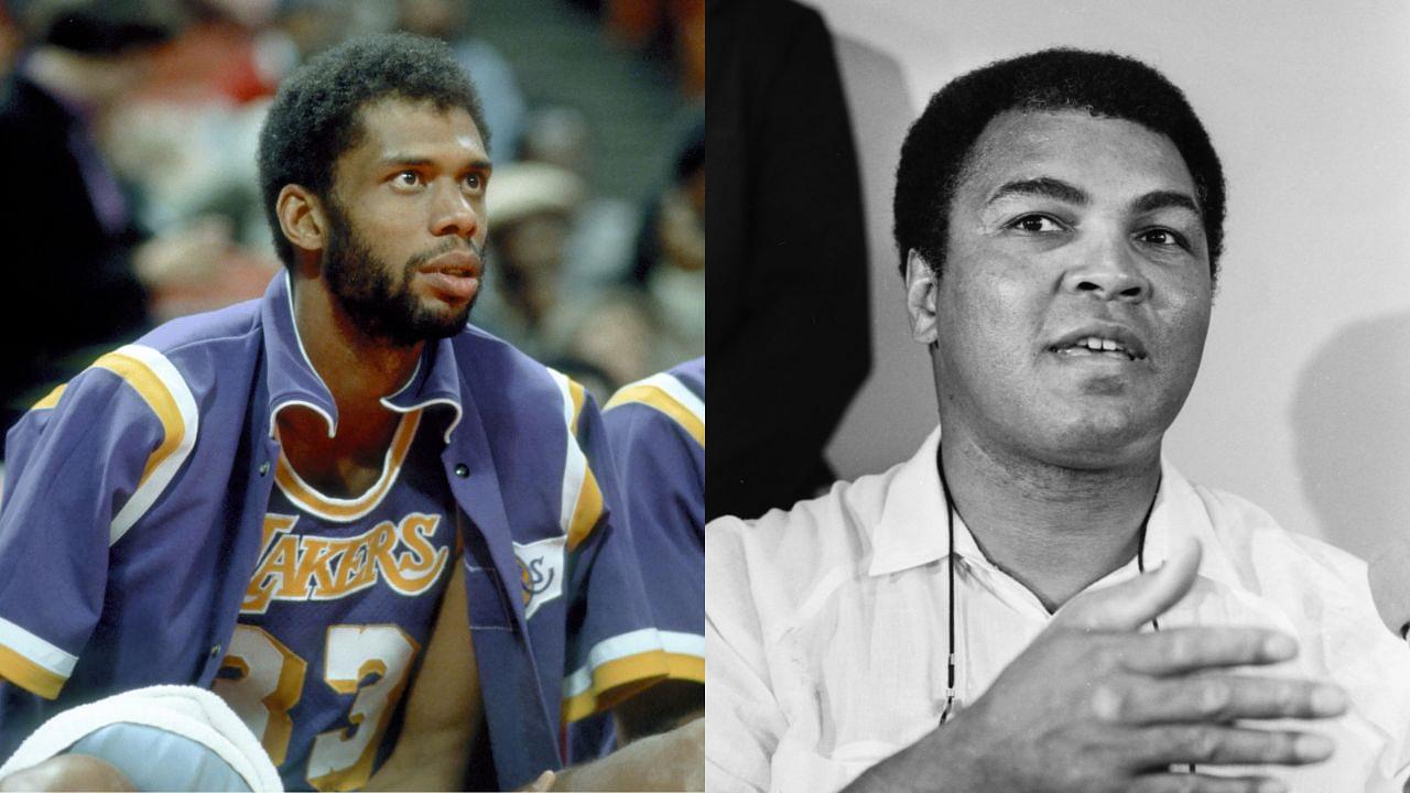 Kareem Abdul-Jabbar (L), Muhammad Ali (R)