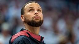 Golden State Warriors guard Stephen Curry (30) looks on from the bench against the Minnesota Timberwolves in the second half during game two of the second round for the 2025 NBA Playoffs at Target Center.
