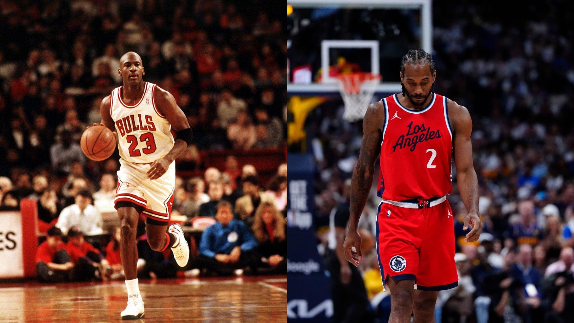 Michael Jordan (L) and Kawhi Leonard (R)