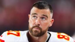 Kansas City Chiefs tight end Travis Kelce (87) against the Arizona Cardinals during a preseason NFL game at State Farm Stadium.
