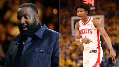 Kendrick Perkins (L) and Amen Thompson (R)