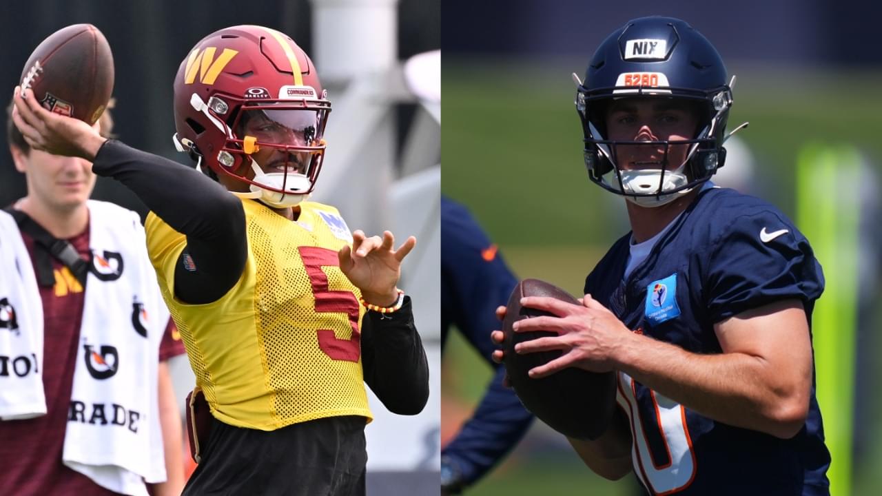 Jayden Daniels (L) and Bo Nix (R)