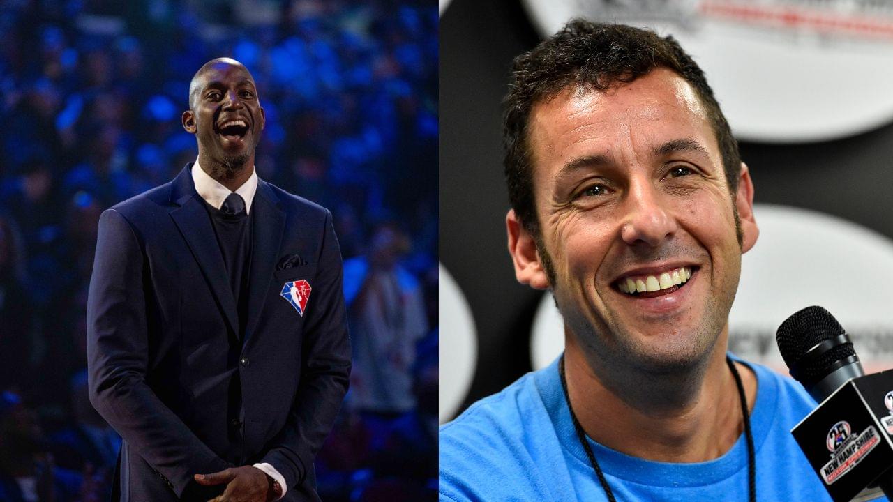 Kevin Garnett (L), Adam Sandler (R)