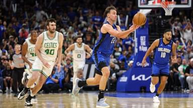 Orlando Magic forward Franz Wagner (22) passes the ball against the Boston Celtics in the second quarter during game four of first round for the 2025 NBA Playoffs at Kia Center.