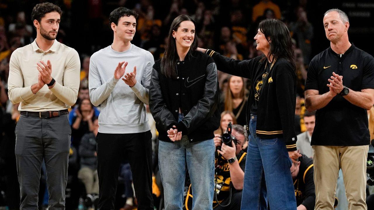Caitlin Clark with her family