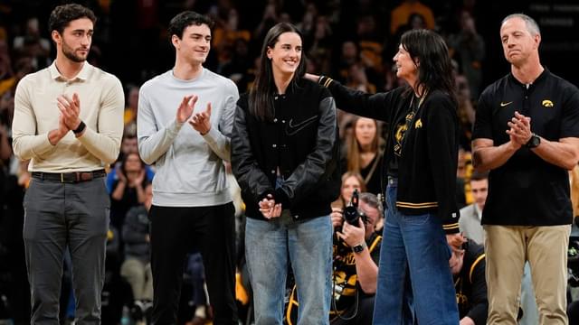 Caitlin Clark with her family