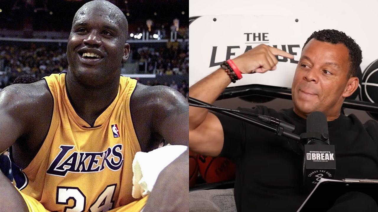 Shaquille O'Neal (L) and Kid Jay (R)