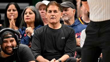 Dallas Mavericks minority owner Mark Cuban watches the game between the Dallas Wings and the Indiana Fever during the first quarter at the American Airlines Center.