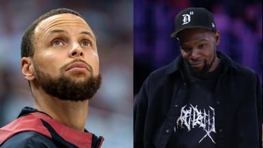 Stephen Curry (L), Kevin Durant (R)
