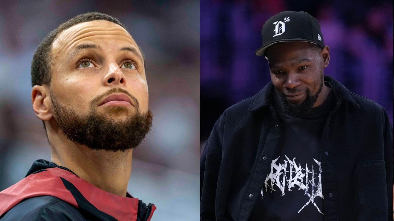Stephen Curry (L), Kevin Durant (R)