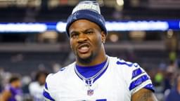 Dallas Cowboys defensive end Micah Parsons (11) reacts after the game against the Baltimore Ravens at AT&T Stadium.