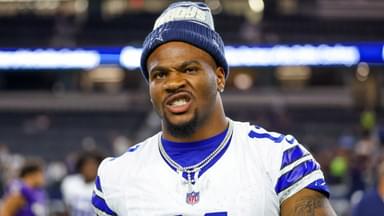 Dallas Cowboys defensive end Micah Parsons (11) reacts after the game against the Baltimore Ravens at AT&T Stadium.
