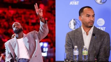 Dwayne Wade (L) and Nico Harrison (R)