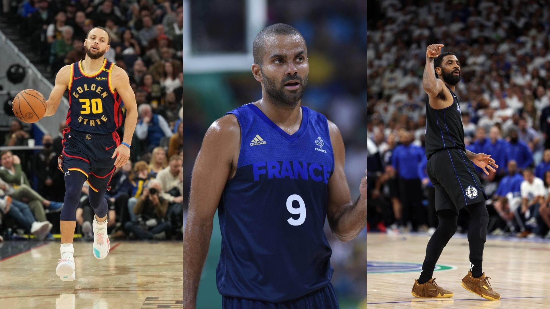 Stephen Curry (L), Tony Parker (C), and Kyrie Irving (L)