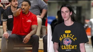 Jeff Teague (L), Caitlin Clark (R)