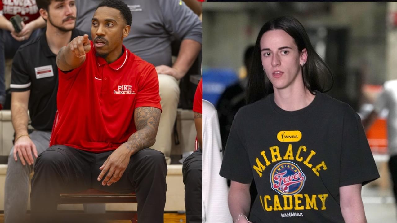 Jeff Teague (L), Caitlin Clark (R)