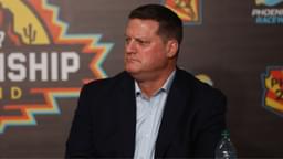 NASCAR chief operating officer Steve O'Donnell speak to the media prior to practice for the NASCAR championship race at Phoenix Raceway.