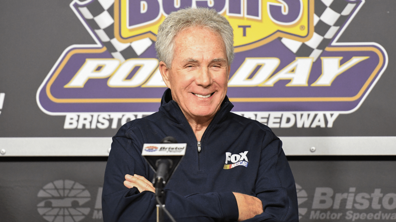 NASCAR hall of famer Darrell Waltrip during a press conference discussing his retirement from Fox Sports