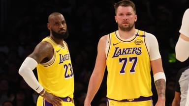 eBron James and Luka Doncic, LA Lakers