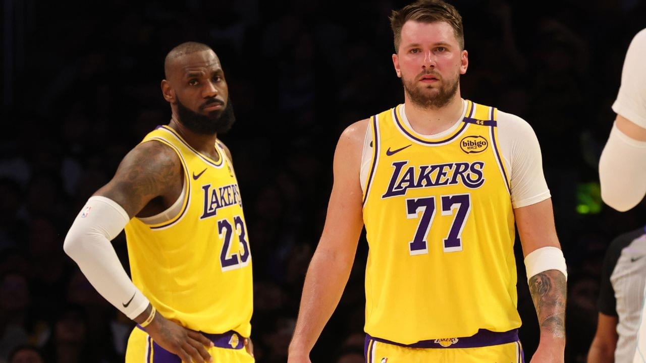 eBron James and Luka Doncic, LA Lakers