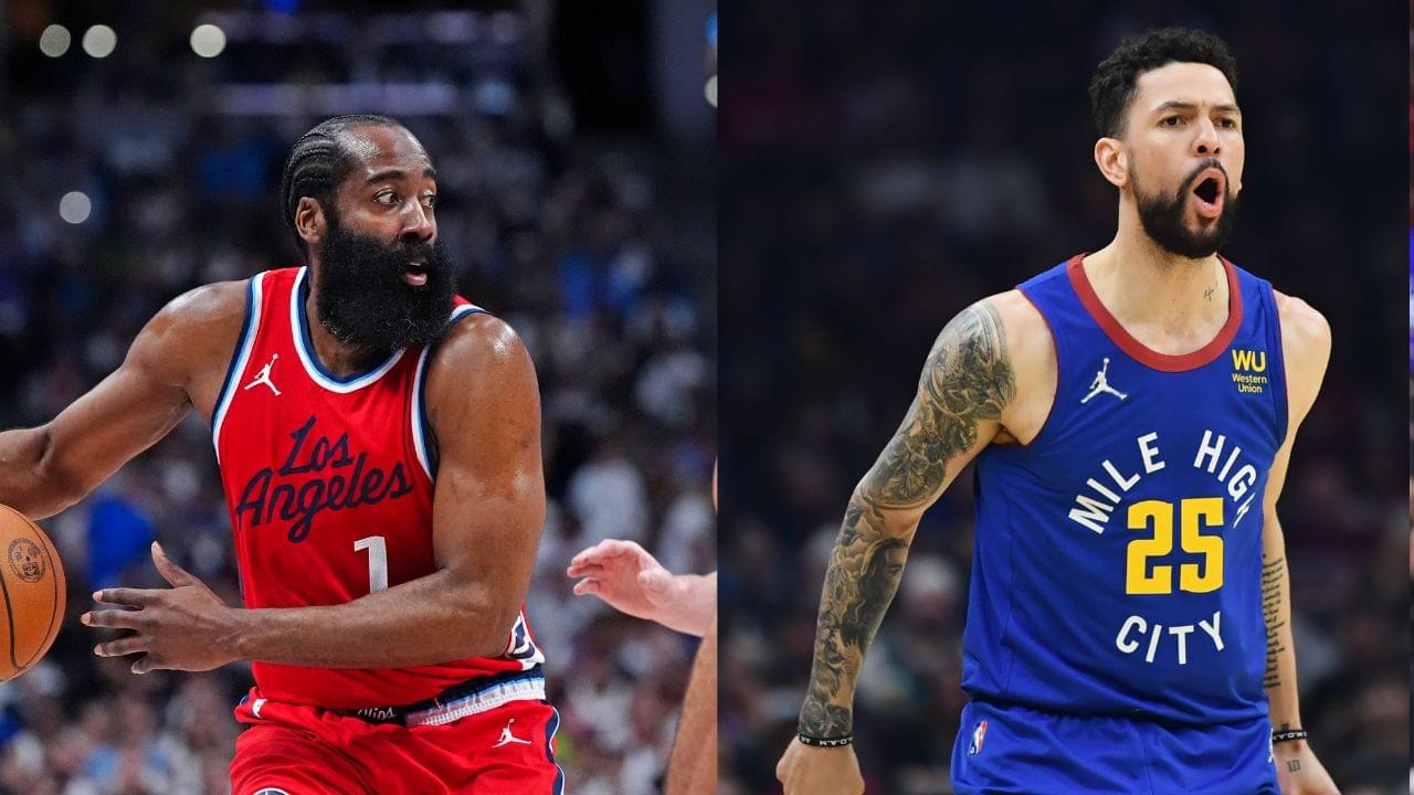 James Harden (L), Austin Rivers (R)